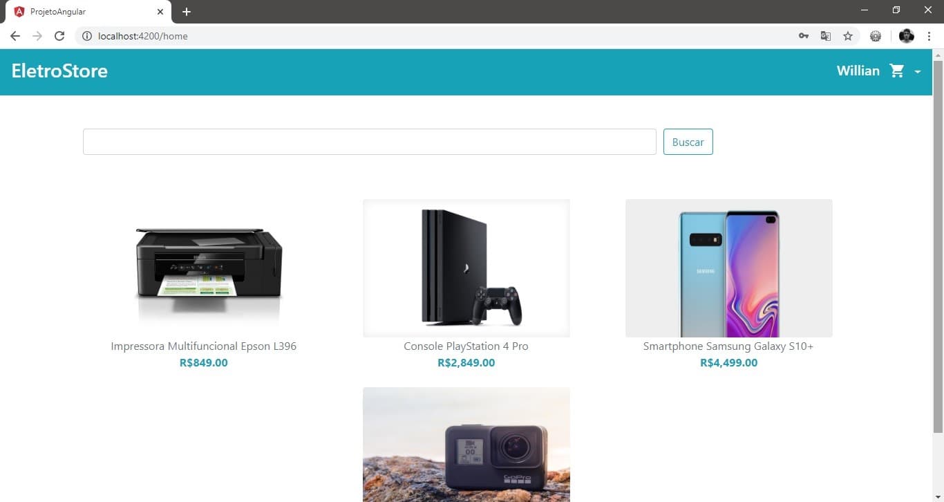 EletroStore: eCommerce with Angular and MongoDB
